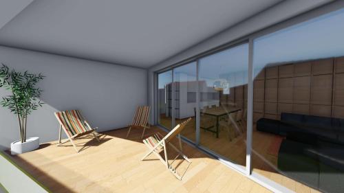 Un balcón o terraza en The Blueview Appartements Novigrad