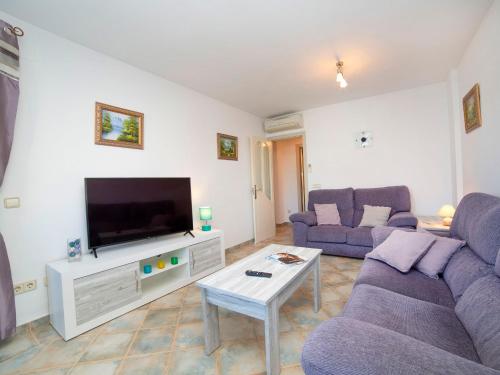 Televisyen dan/atau pusat hiburan di Apartment Rocamar by Interhome