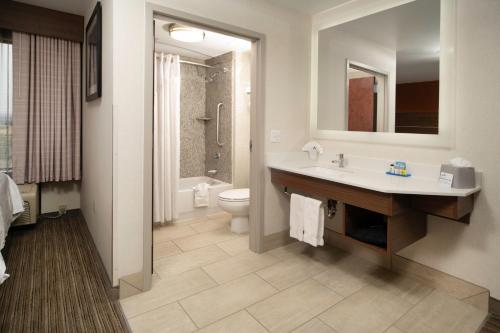 a bathroom with a sink and a toilet at Holiday Inn Express Hotel & Suites Pasco-TriCities by IHG in Pasco