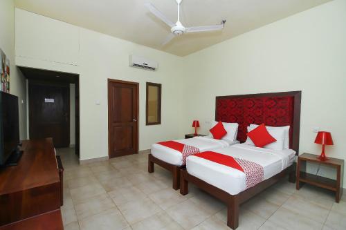 Cama o camas de una habitación en Maresia Beach Villa