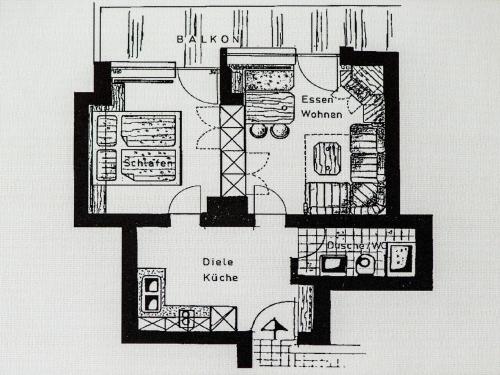 El plano del piso de Haus Christine