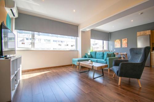 Abstract Flat With Urban View