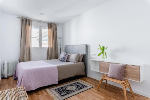 Postel nebo postele na pokoji v ubytování Canto Altea17 Piscina, Gran Terraza y Parking by Vero