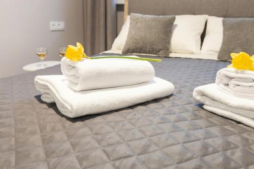 Posteľ alebo postele v izbe v ubytovaní Apartament u Jankiego