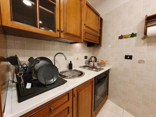 A kitchen or kitchenette at FraBa Apartment
