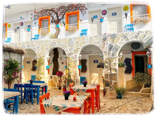 ห้องอาหารหรือที่รับประทานอาหารของ Bodrum Sade Pension
