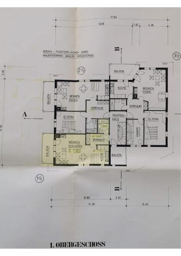 Plano de Ferienwohnungen Muntschi