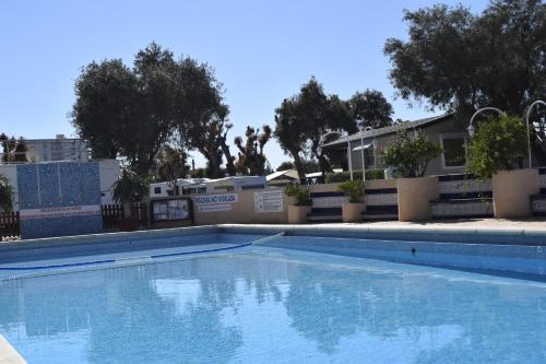 a large swimming pool with trees in the background at Camping Costa Blanca in El Campello