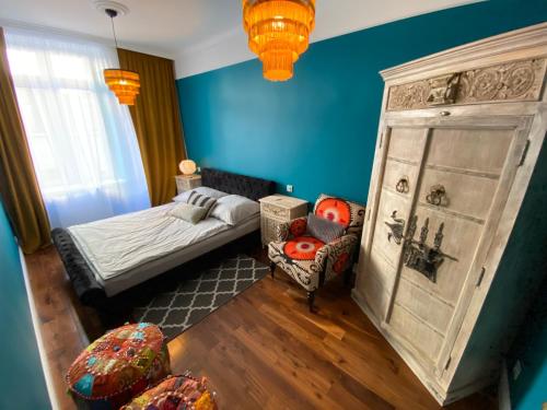 Ένα ή περισσότερα κρεβάτια σε δωμάτιο στο Nordischer Hof Apartments, Free Parking