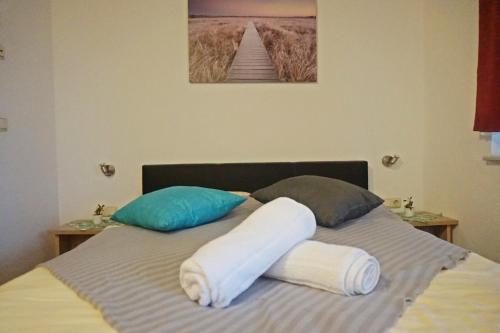 Postel nebo postele na pokoji v ubytování Inselglück Usedom