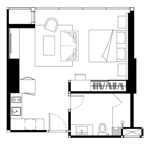 Půdorys ubytování Somerset Rama 9 Bangkok