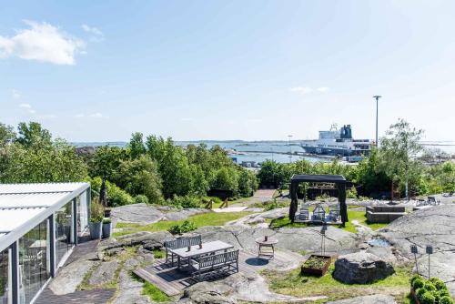 a view of a park with a playground at Arken Hotel & Art Garden Spa in Gothenburg