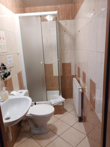 Koupelna v ubytování Hotel Górsko