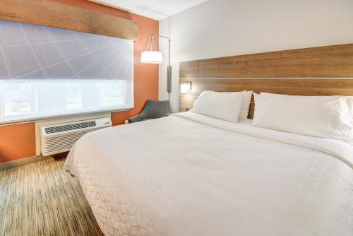 a hotel room with a large bed and a window at Holiday Inn Express Hotel & Suites Foley by IHG in Foley