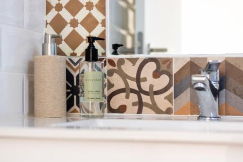 Koupelna v ubytování Casa BrancAzul