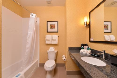 Et badeværelse på Holiday Inn Express & Suites Bakersfield Airport, an IHG Hotel