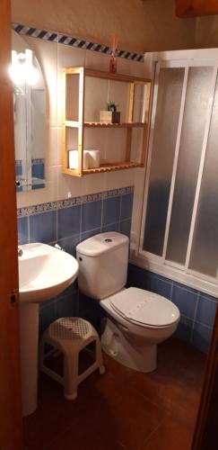 een badkamer met een toilet en een wastafel bij CASA RURAL GREDOS in San Martín de la Vega del Alberche