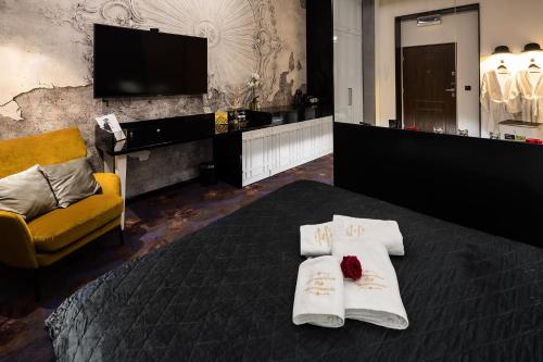 TV o dispositivi per l'intrattenimento presso Starowiślna VIP Apartamenty JACUZZI