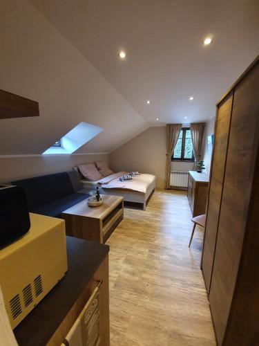 Cama ou camas em um quarto em Labský Dvůr