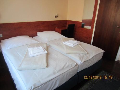 Katil atau katil-katil dalam bilik di Altstadt Hotel Rheinblick