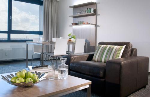 Χώρος καθιστικού στο Messe Residence by Gerda Good Living - Digital Access
