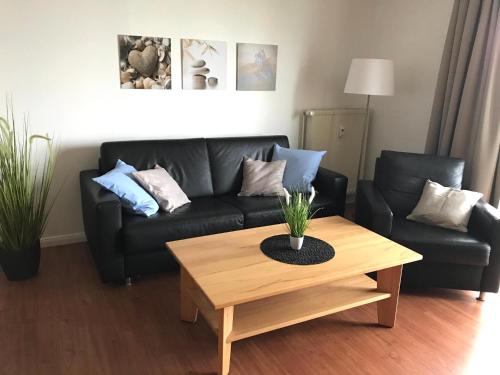 Χώρος καθιστικού στο Steiner Strandappartements Appartement 302 Seeseite