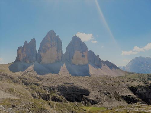 a group of large rocks in the desert at A un passo dal...centro in San Candido