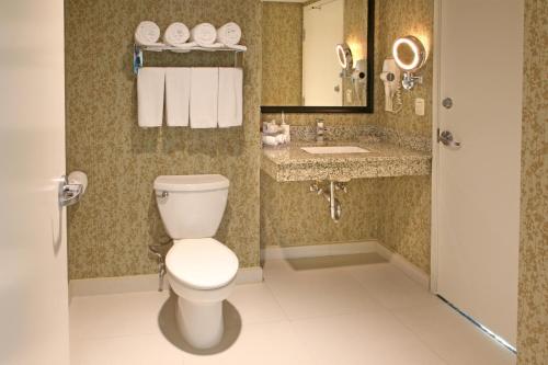 a bathroom with a toilet and a sink at Holiday Inn Express & Suites Cuernavaca by IHG in Cuernavaca