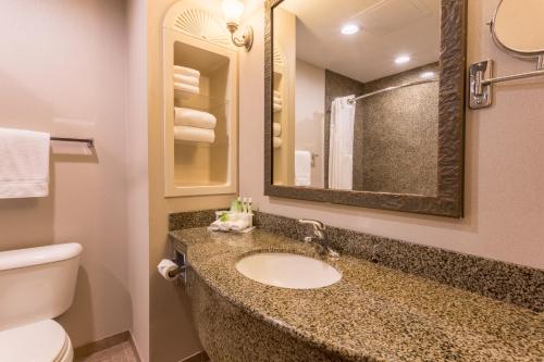 A bathroom at Holiday Inn Express Hotel & Suites Manteca, an IHG Hotel