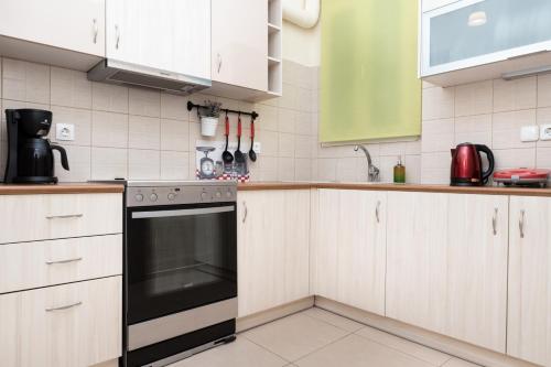 Kuchyňa alebo kuchynka v ubytovaní Paradise apartment in Koukaki