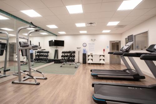 a gym with treadmills and elliptical machines at Holiday Inn Express & Suites - Denver NE - Brighton by IHG in Brighton
