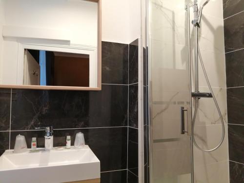 Salle de bains dans l'établissement Hotel Du Cygne Tours