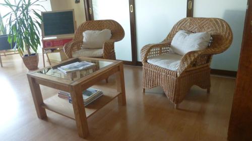 Μια τηλεόραση ή/και κέντρο ψυχαγωγίας στο Hotel Landhaus Apartments