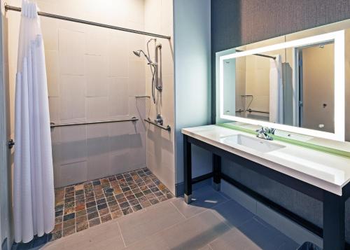 a bathroom with a sink and a shower at Holiday Inn Express and Suites Killeen-Fort Hood Area, an IHG Hotel in Killeen