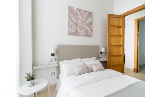 Postel nebo postele na pokoji v ubytování 2E Stylish Bright Apartment Sevilla Downtown Azofaifo