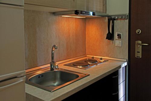 A kitchen or kitchenette at Dionysus Apartments & Suites