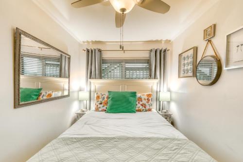 a bedroom with a bed and a ceiling fan at Sea Cabin 232-C in Isle of Palms