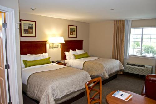 A bed or beds in a room at Candlewood Victoria, an IHG Hotel