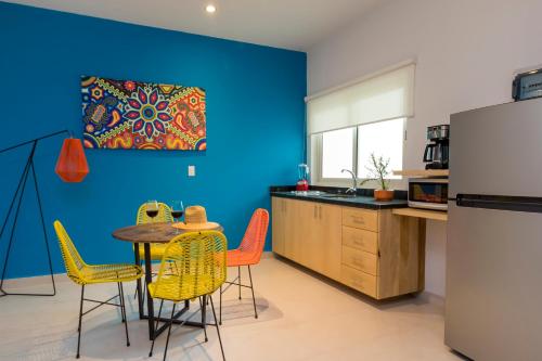 Dapur atau dapur kecil di Riviera Sayulita Hotel
