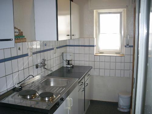 Koupelna v ubytování Ferienhaus Krähmer