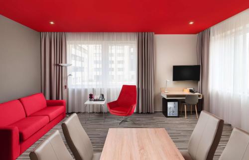 TV a/nebo společenská místnost v ubytování Park Inn By Radisson Budapest