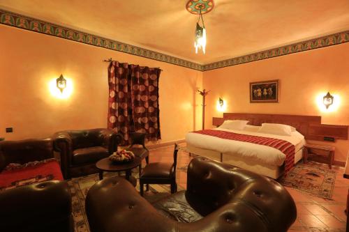Hotel Kasbah Lamraniにあるベッド