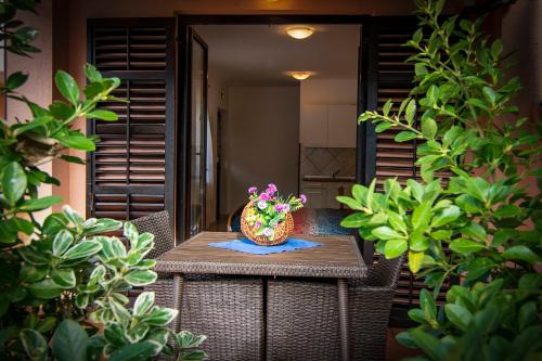 Taman di luar Apartments Edo