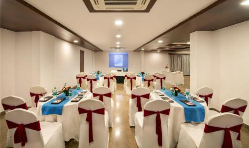 Restaurace v ubytování Lords Eco Inn Bengaluru Jayanagar