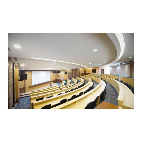 an empty lecture hall with chairs and a podium at Summit Ridge Tagaytay - Newly Renovated in Tagaytay