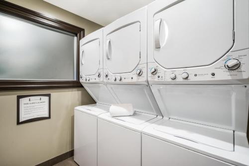 a bathroom with white cabinets and a window at Staybridge Suites Wilmington-Newark, an IHG Hotel in Newark