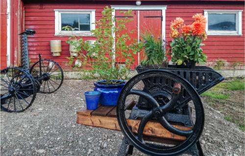 a house with a bunch of plants in front of it at 3 Bedroom Lovely Home In Nord-Statland in Nord-Statland