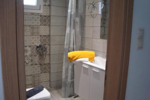 Vonios kambarys apgyvendinimo įstaigoje “Theeporto” Maisonette with pool