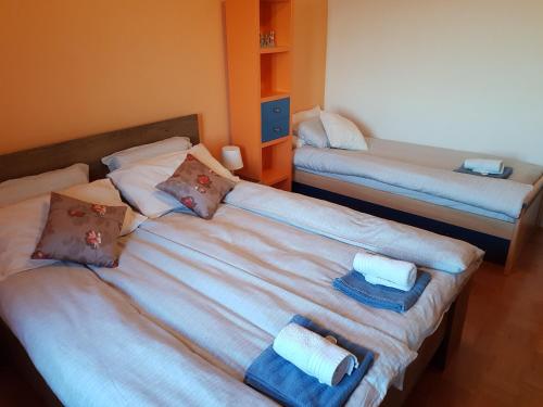 Un pat sau paturi într-o cameră la Villa Maria
