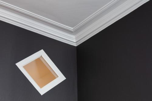 a room with a ceiling with a white frame at Maison Tillot in Dijon